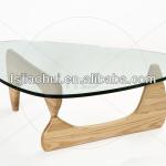 Glass top solid wood base Isamu Noguchi tea table JH201