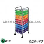 GOB-157 -10 tier drawer storage cart GOB-157