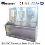 Good price ! SS-03C free standing steel sink for 3 person SS-03C free standing steel sink