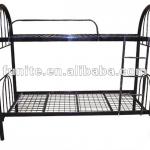 good quality black dormitory metal bunk bed BED-M-01