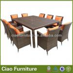 GOOD QUALITY HOTEL BIG LONG RATTAN OUTDOOR TABLE SET 2107+2039