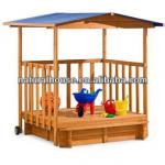 Good selling Outdoor wooden sandpit with canopy WS-001