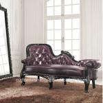 gorgeours brown leather couch classic leisure lounge antique european style chaise bedroom royal lounge sofa OZ-PLS221