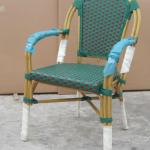 Green Red Rattan Stackable Cafe Chair A-088