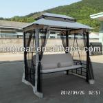 GSQ6001C outdoor swing chair with two roofs and mosquito net GSQ6001C