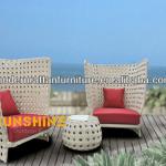 GuandDong White Wide Weave Rattan Furniture FCO-2410