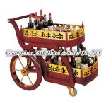 Guangzhou BHL Hotel Articles Vintage wine accessories antique drinks trolley vintage bar cart For Deluxe Suites C-13 C-13