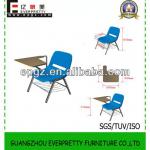 guangzhou furniture plastic training chair with wooden writing board/plastic chair with pad for training GT-38B