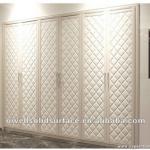 Guangzhou White PU Leather Wardrobe Manufacturer YG11227