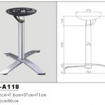 Guarantee quality dining coffee metal folding aluminum alloy table base table leg HS-A118 HS-A0118