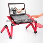 GX-07 Adjustable aluminum stackable portable laptop table/desk with USB fan GX-07