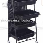 hairdressing rack / hair styling trolley / cosmetic rack r5