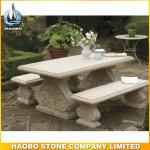 Haobo China Wholesale Marble Stone Top Patio Table And Chairs Stone Top Patio Table And Chairs