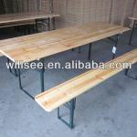 HE-209,Wooden Folding Beer Table Set/Beer Table and Bench/Wood Garden/Patio/Outdoor Table set HE-209