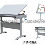 Height adjustable drawing table PCZ-107E