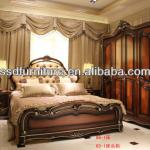 High end competitive price classical wood bed 66-1 66-1