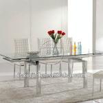 High Gloss Mirrored Extendable Glass Dining Table L808A L808A