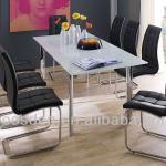 High Glossy and Tempered Glass Dining Table Set BSD-151099 BSD-151099