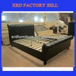 High quality black leather bed /Hot-selling leather bed frame/double pu bed XRD-P1010