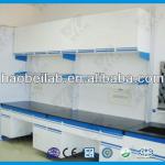 High quality science laboratory wall bench with reagent shelf science laboratory wall bench with reagent shelf