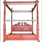 High Quality Solid Mahogany Wood Four Poster Bed NUK-2153