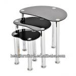 High quality Tempered glass nesting table ST-NT 18