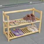 HLT001 Two shelfs wooden shoe rack with lacquer treatment HLT001