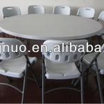 HNT183 Plastic Round Table with steel folding legs,folding table,plastic table HNT183