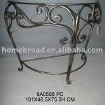 Home Broad 2013 Hot Sell Metal &amp; Glass Semicircular Table 9A0508