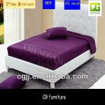 home furniture elegant white buttoned leather bed frame CG-LBD021