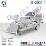 HOT!!! FDA approved High Quality 8 Functions ICU Hospital Bed Electric Patient Bed SK005-1 ICU Hospital Bed, Electric Patient Bed