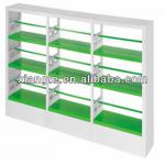 hot!!! popular double sided steel antique library shelves, children bookshelf XTGH099