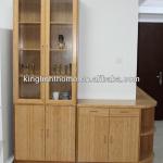 Hot Sale Bamboo Cupboard with glass door CF-029