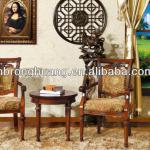 hot-sale classical rubber wood restaurant offee table A &amp; lazy chair 968 Chair 968+table A