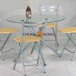 Hot-Sale Glass Coffee Shop Tables And Chairs CHH-TC047