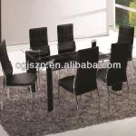 hot sale modern dining room furniture cheap glass and metal dining table and chair CG-DT04