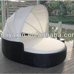 Hot Sale Outdoor Furniture Garden Furniture Combined Rattan Lounge Bed With Canopy ML-E15