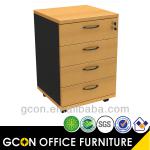 Hot sale wooden mobile pedestal 4 drawers lock GCON COM-8144 BEH