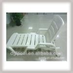 Hot Sales White Plastic Sun Lounger with wheels DN-4010 sun lounger