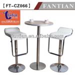 Hot sales white wooden bar tables and chairs iron metal wooden round bar table and chairs sets for bar furniture FT-CZ066 Wooden bar table and chairs sets