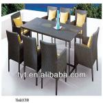 Hot-sell Rattan Wicker Dining Table and Chairs Outdoor Furniture C010