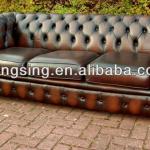 Hot selling chesterfield leather sofa KC60