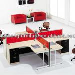 Hot selling L-shape office cubicle partition design for 4 person F012