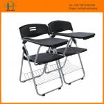 hot selling school chairs for sale with foldable writing board and book basket LC-038