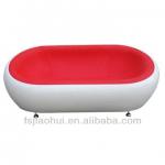 Hotel furniture fiberglass scoop love sofa from china JH-152