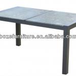 Hotel furniture garden balcony aluminum table with stone top BZ-TA009