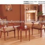 hotel wooden coffee table and chairT318&amp;C308 C308