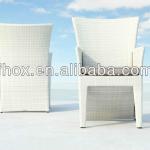 Hottest poly rattan garden chair/rattan chair/rattan dining chair with aluminum frame and all weather cushion ocean-0166