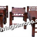 HUE DARK BROWN BAMBOO DINING SET DR-005