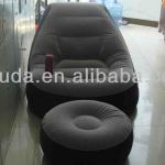 Inflatable Air sofa chair with stool in 190T nylon PVC fabric HNS-001